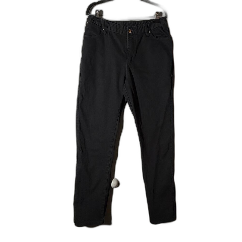 Wrangler Pants size 34 Black Stretch Straight Leg Casual Workwear Utility